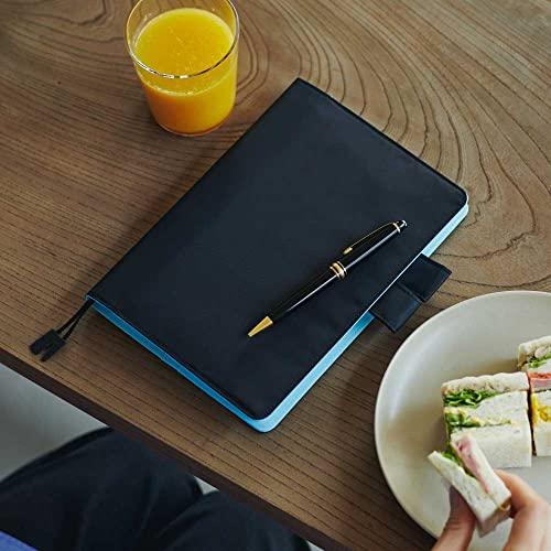 ほぼ新品★QUADERNO Gen.2 A5 ペン、カバーつき ほぼ日手帳 カズン(A5)手帳カバー カラーズ/ブラック×クリアブルー