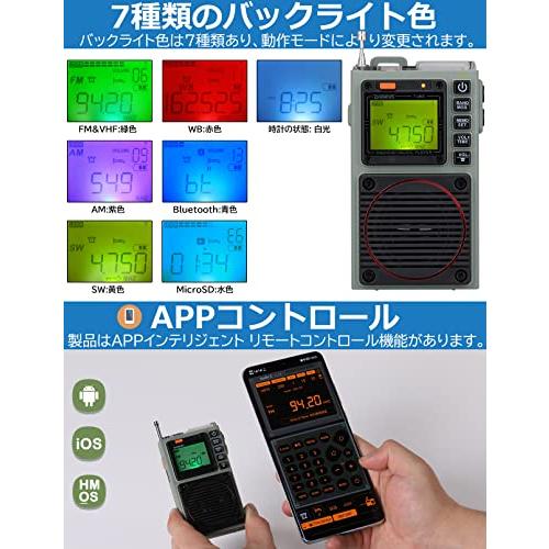 ZHIWHIS ラジオ小型防災 Bluetoothスピーカー MicroSDカード対応 FM/中