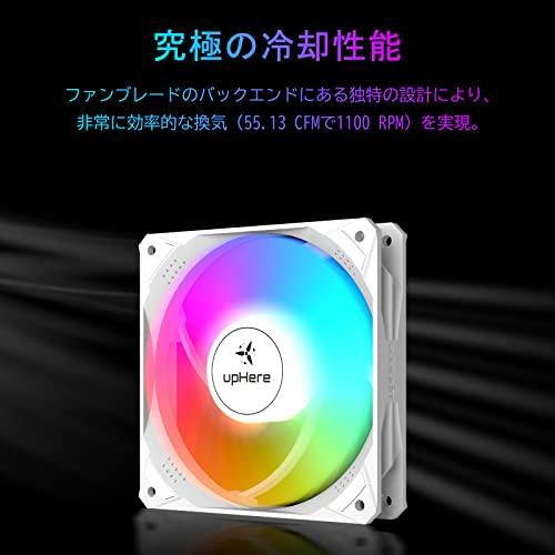 Novonest PCケースファン 120mm 高性能 静音 ファン LEDファン 虹色