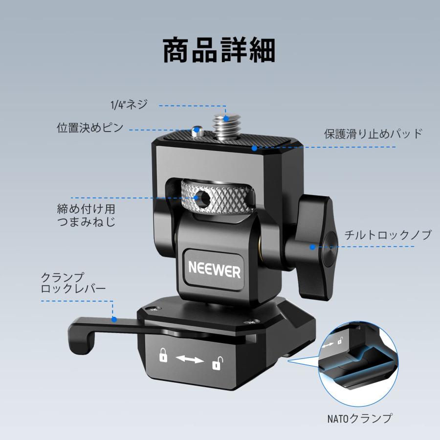 ATOMOS NINJA＋SSD1TB＋アクセサリーキット＋モニターマウント NEEWER カメラモニターマウント QR NATOクランプ付き 1/4ネジ 5