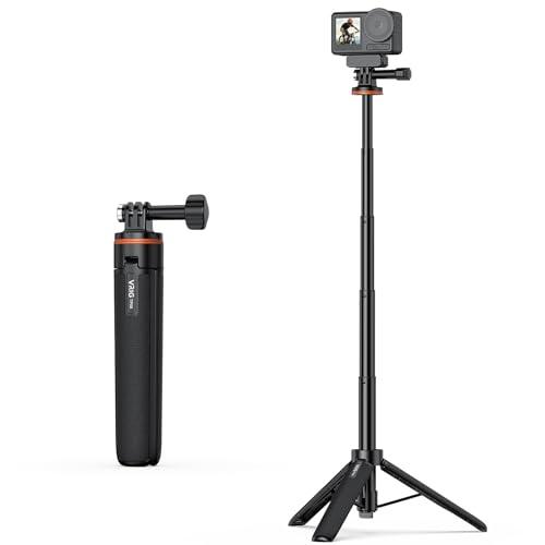 VRIG ミニ三脚 アクションカメラ 三脚 自撮り棒 4段階伸縮 51cm 軽量