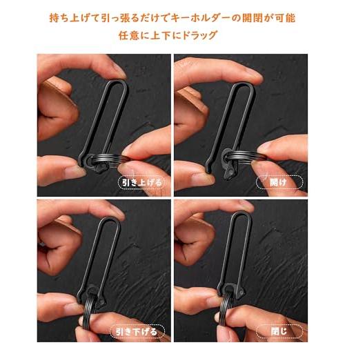 FEGVE] チタン ベルトクリップ キーホルダー カラビナ フック 取り外し