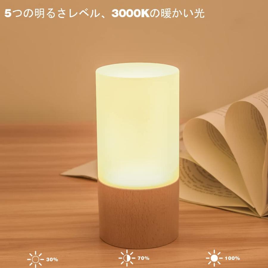 LONRISWAY LEDの木製の電気スタンド、寝室のベッドサイドのナイト