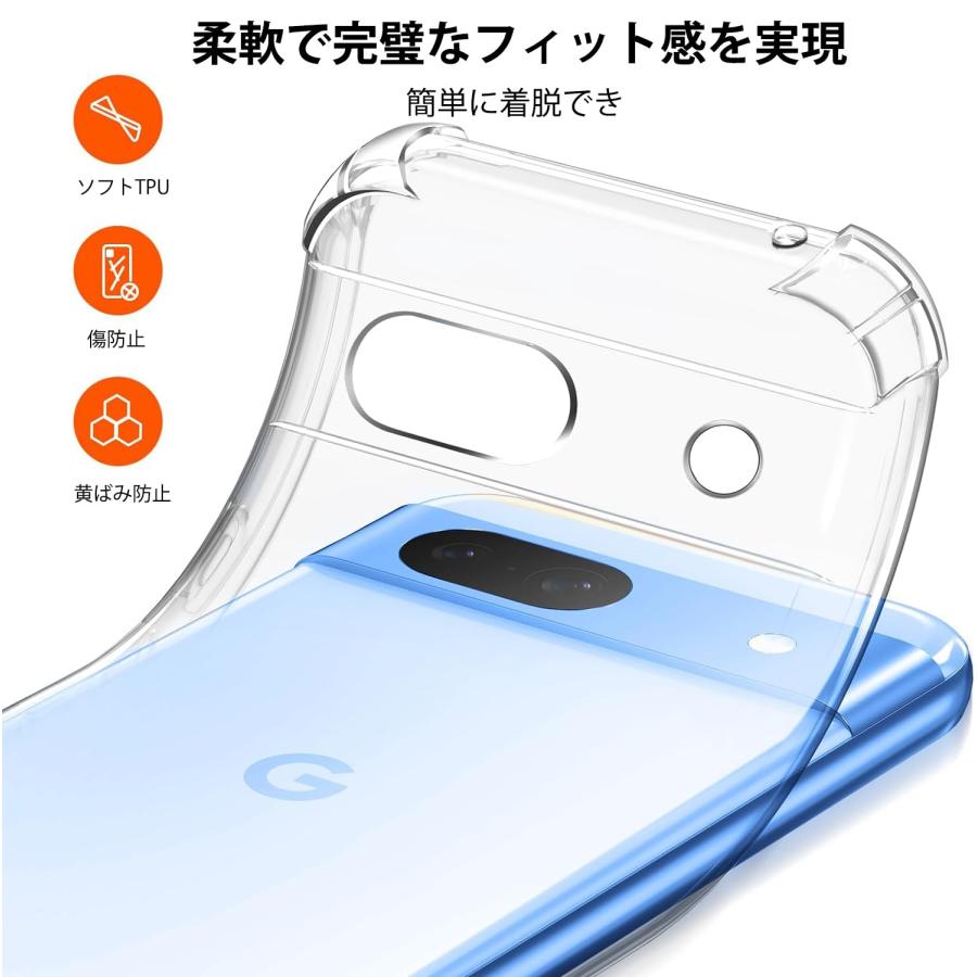 LAYJOY 対応 Google Pixel 8a ケース 耐衝撃 透明ソフトTPU 軽薄