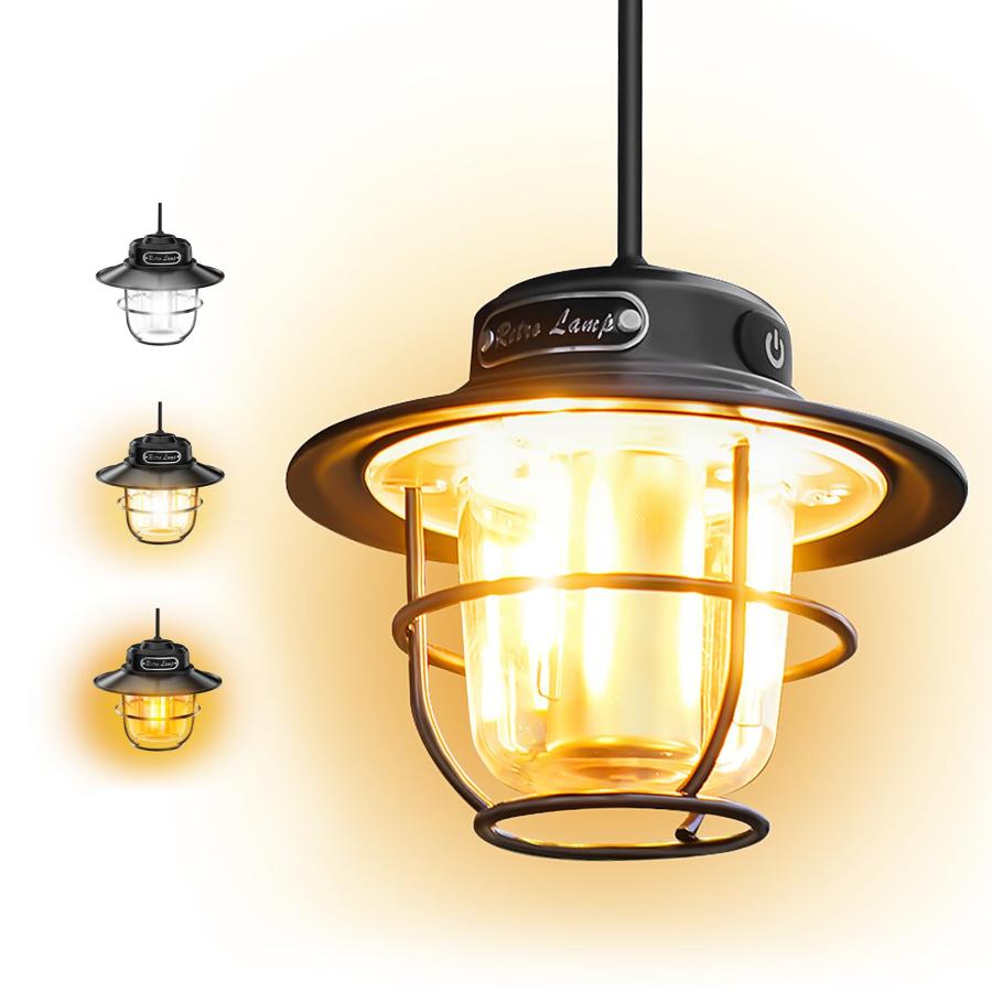 XRDZYXGS キャンプランタン 充電式 レトロ キ 超高輝度1000