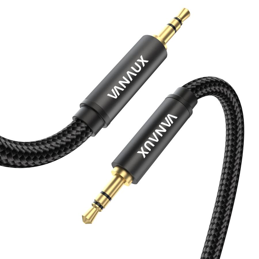AUX ケーブル VANAUX 3.5mm オーディオケーブル 3極/TRS ヘッドホン