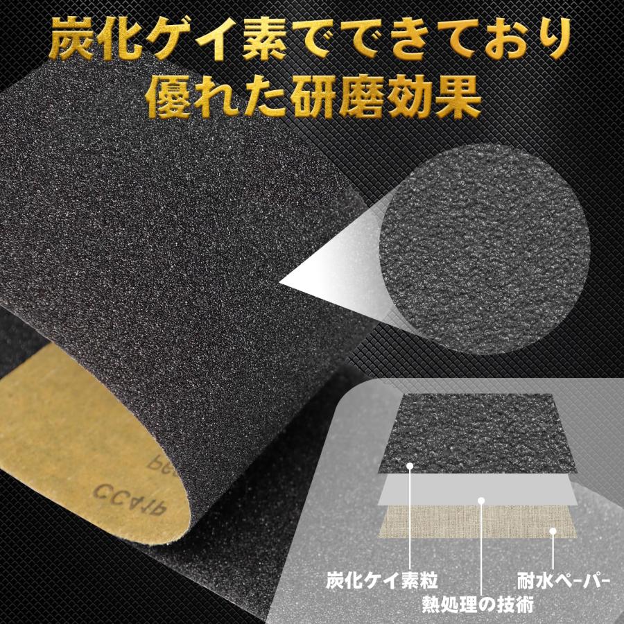 Hbitsae 耐水ペーパー 800番 36枚入 サンドペーパー 230 mm x 93 紙