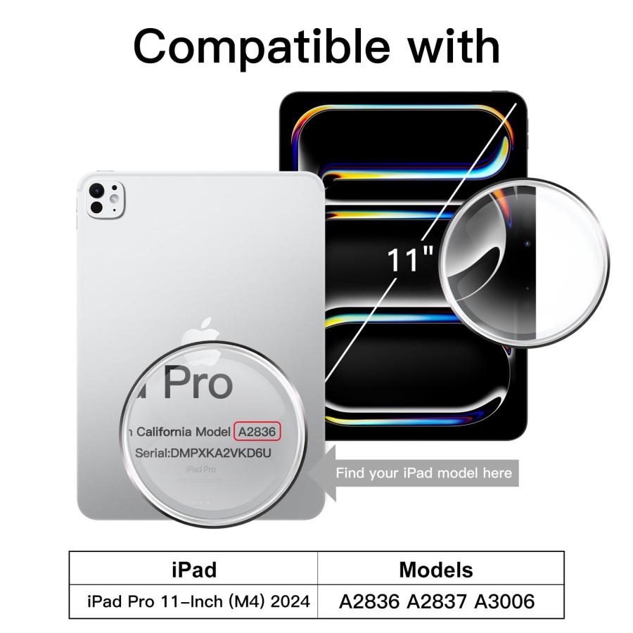 JEDirect iPad Pro 11インチ M4（2024）用ケース Pencilホルダー