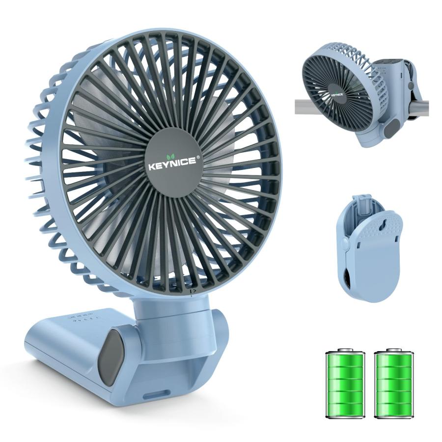 2024年新登場Keynice 卓上とクリップ扇風機 充電式 首振り リズム 切