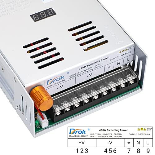 DROK　スイッチング電源　AC Amazon.co.jp: DROK スイッチング電源 AC 110/220V→DC 0-24V 0-20A