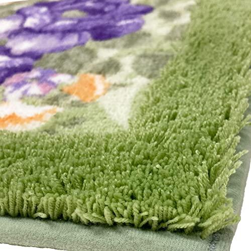 センコー(Senko) クイーンローズ トイレマット 約58×60cm グリーン