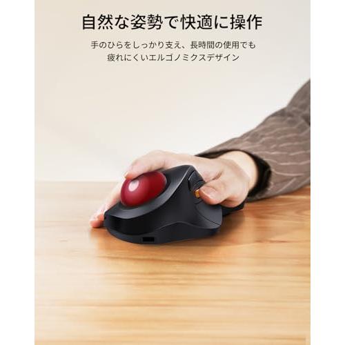ProtoArc EM03 NL トラックボールマウス 人差し指 静音 無線 2.4Gと
