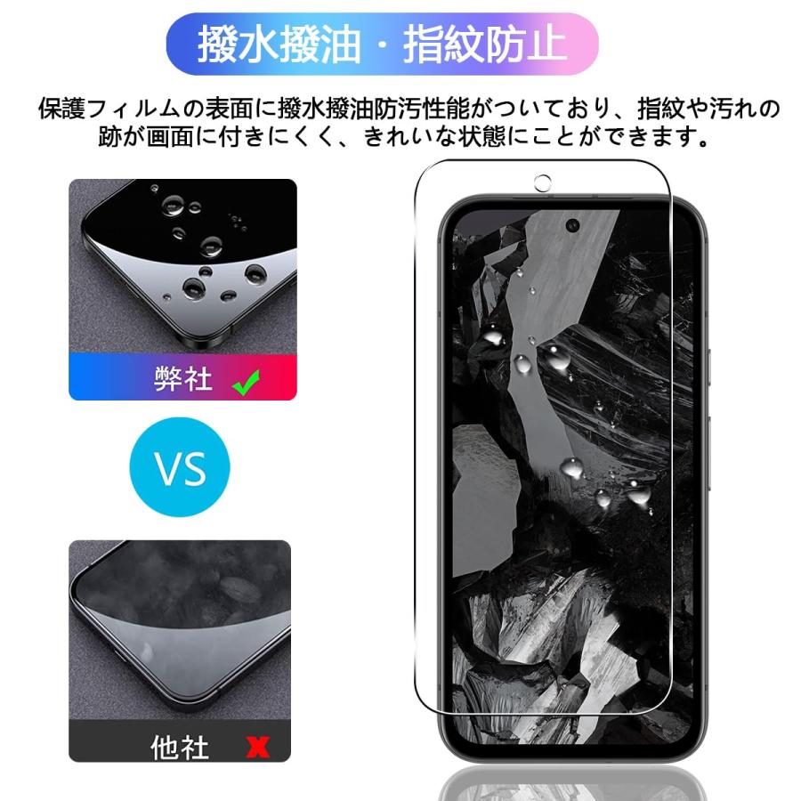 2+2枚セット ガイド枠付き 対応 Google Pixel 8a ガラスフィルム + 