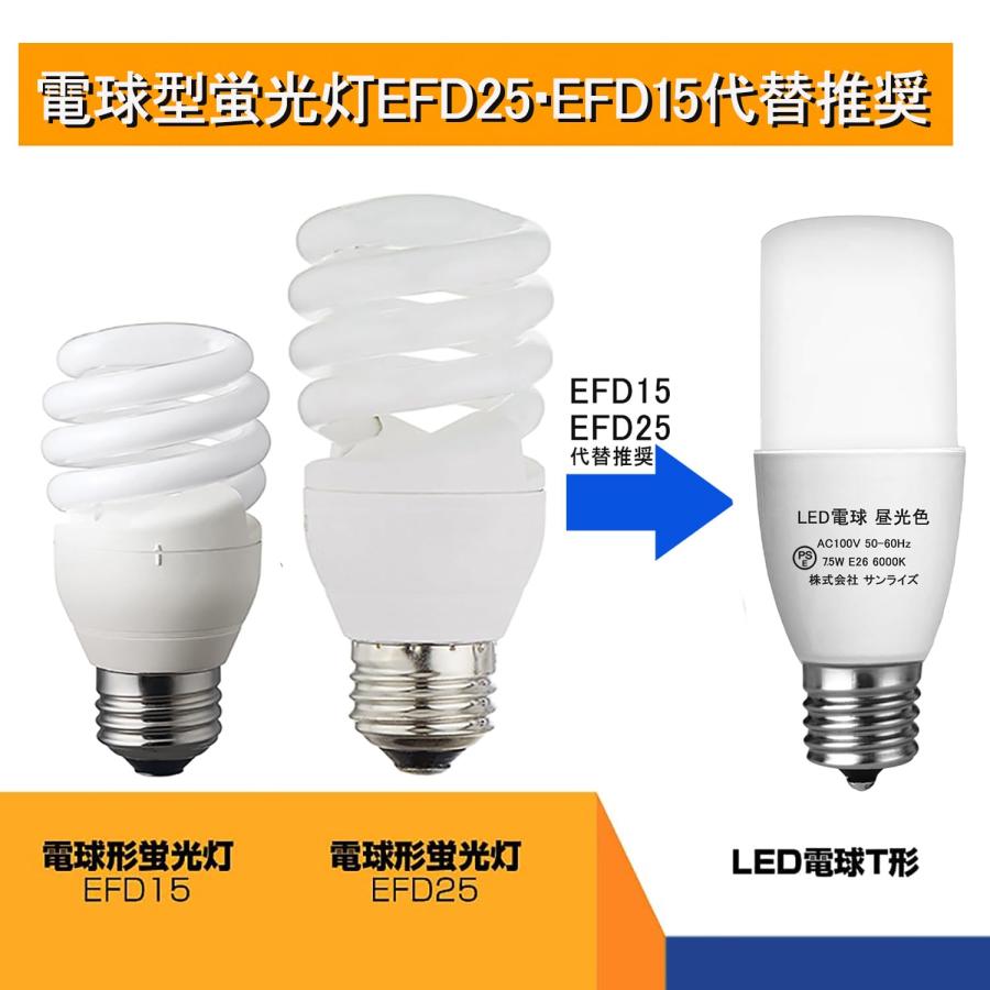 GOHDLAMP LED電球 T形タイプ E26口金 60W形相当 昼光色 1080lm