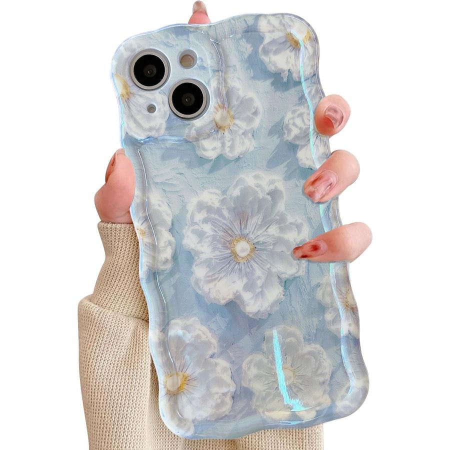 QLTYPRI iPhone 13ケースTPUカバー おしゃれ 韓国 可愛い 花柄