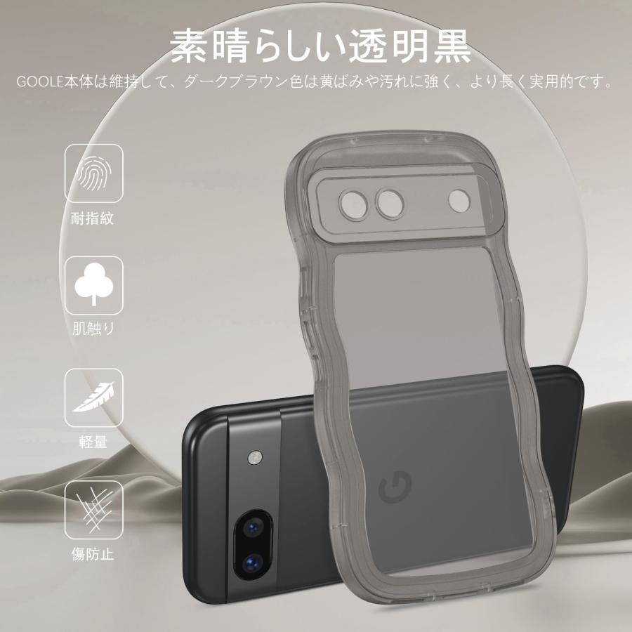 GUAGUA Google Pixel 8A ケース クリア ウェーブ ピクセル 8a ソフト