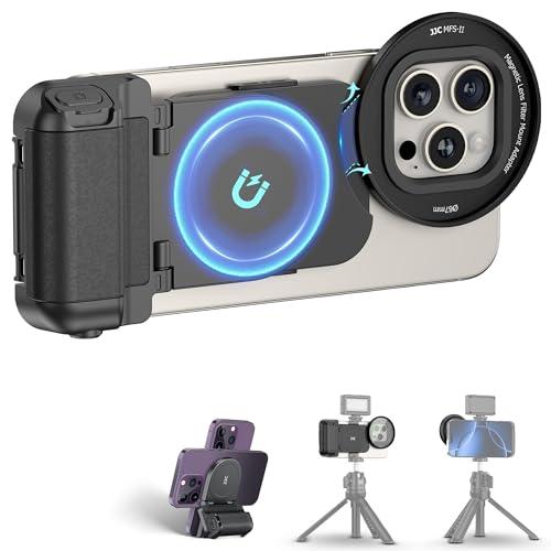 JJC Magsafe対応 スマホグリップ + スマホ レンズフィルター