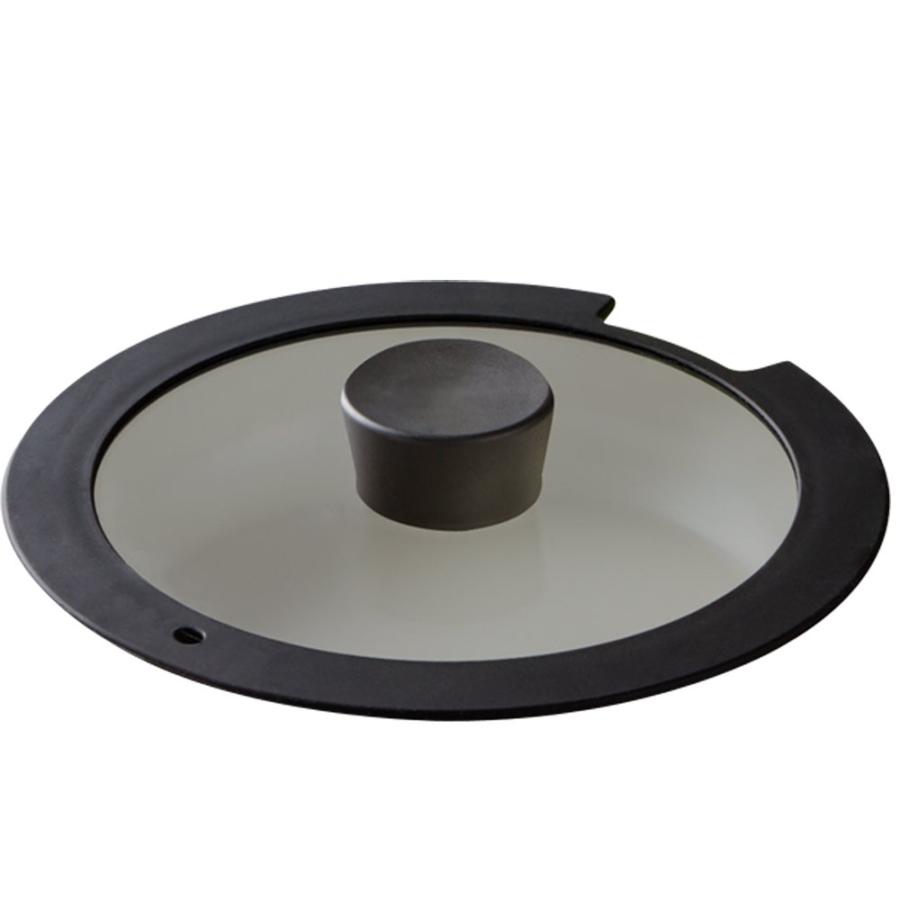 アイリスオーヤマ フライパン ガラス蓋 ふた 「ダイヤモンドコートパン」 28cm ブラック H-IS-GL28 の商品画像