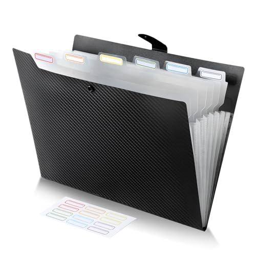 FRETONBA ドキュメントファイル 7ポケット A4 拡張ファイルフォルダー