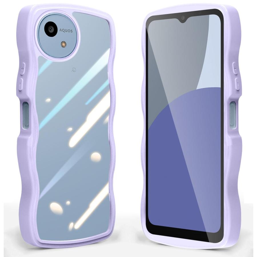 AQUOS wish4 SH-52E ケース クリア 波状フレーム グーグル Aquos Wish4