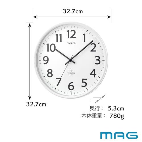 MAG(マグ) 掛け時計 壁掛け時計 アナログ 無線LAN NTP 時刻を同期