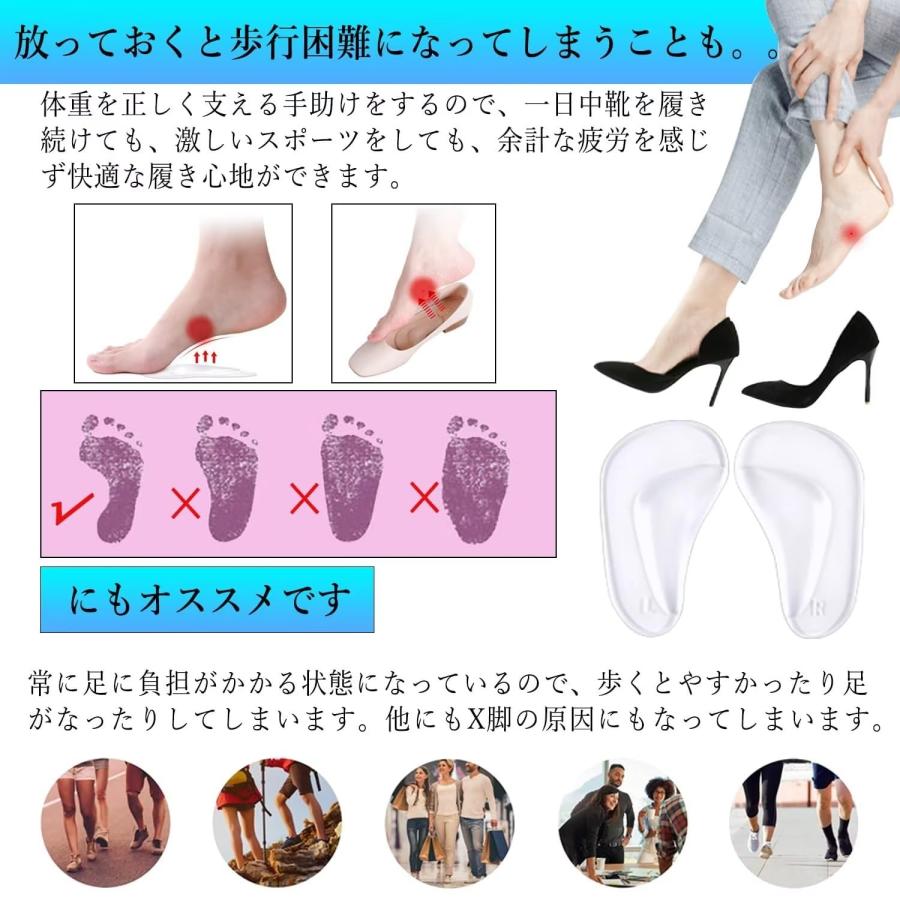 土踏まず 足用アーチサポーター 衝撃吸収 足裏 保護パッド 立ち仕事