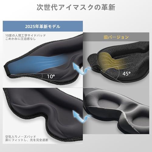 睡眠医学専門医 開発2026年の革新アイマスク 男女兼用睡眠用 横向き寝