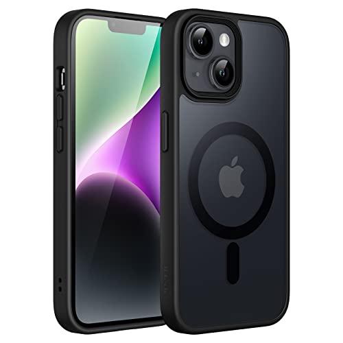 ☆在庫処分 iPhone14 ケース マット ブラック 衝 カバー 6.1インチ JETech iPhone 14 6.1インチ用 マグネット ケース MagSafeに対応 半