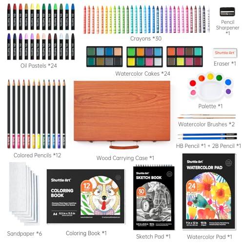 Shuttle Art お絵かきセット アートセット 画材セット 106点 色鉛筆