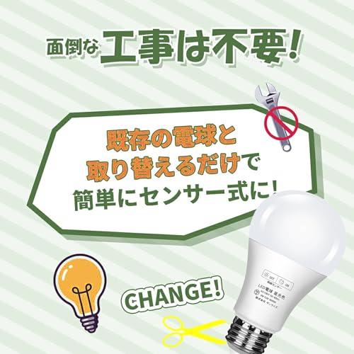 超便利な明暗センサー機能付きLED電球新品未開封品 GOHDLAMP 明暗センサーLED電球 E26口金 60W相当 明暗電球 led電球 暗く