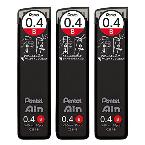 ぺんてる シャープ芯 ぺんてるアイン 0.4mm B 3個 AMZ-XC284B3P