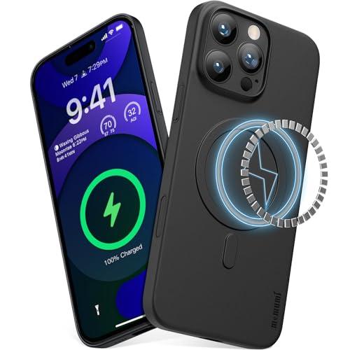 iPhone 16Pro ケース ブラック MagSafe対応 超極薄 iPhone 【memumi】iPhone16/16 Plus/16 Pro/16 Pro Max用極薄