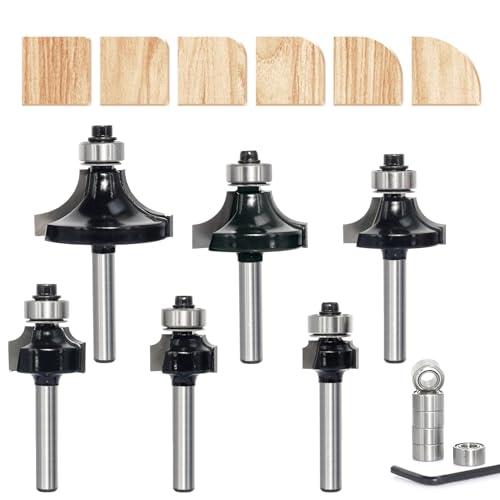 Akylin 6本セット ボーズ面ビット トリマービット 面取りビット