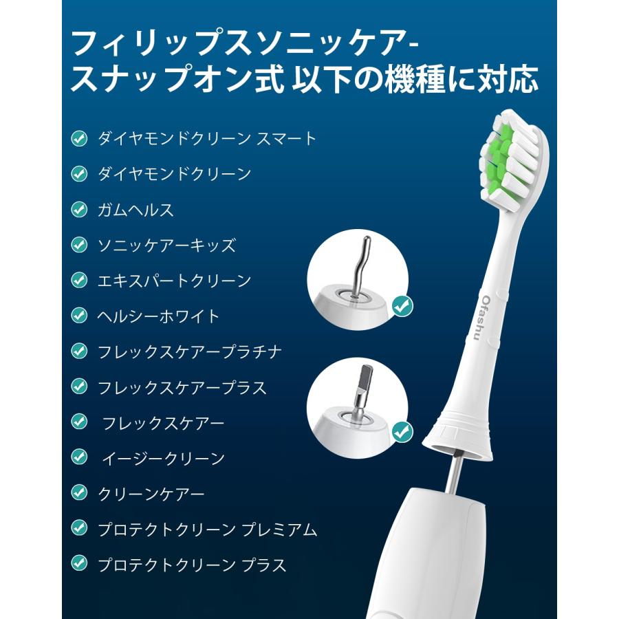 Ofashu フィリップス ソニッケアー 電動歯ブラシ 用の替ブラシ 歯垢 