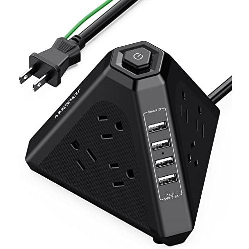 電源タップ usb コンセント 雷ガード 延長コード 2m タワー型電源