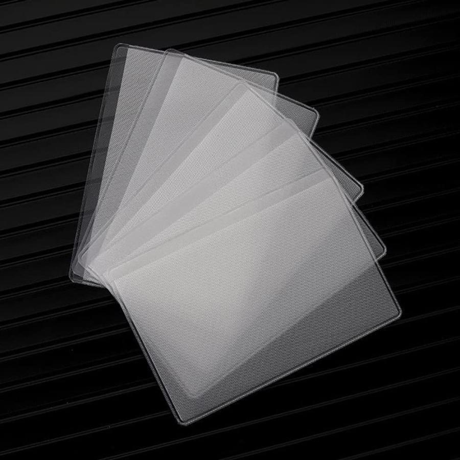 カード収納ビニール袋　12枚 カードケース(12枚)透明 縦挿入 マットな質感 薄型 防水 ビニール ID