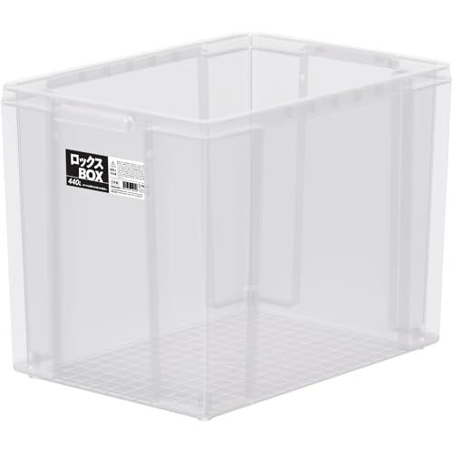 天馬 収納ボックス コンテナ クリア フタなし ロックスBOX 440L