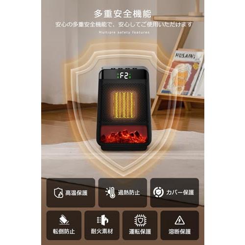 セラミックヒーター 小型 2025冬モデル&3D疑似炎セラミックファン