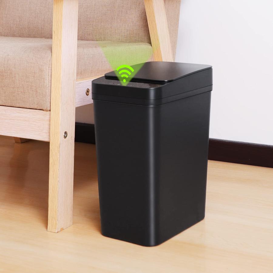 【特価セール】【隙間に置ける】ゴミ箱 自動開閉 スリム 9リットル 自動ゴミ箱 Tydle 隙間に置けるゴミ箱 自動開閉 スリム 9リットル 電池式 蓋