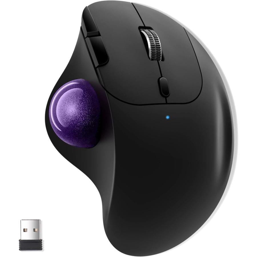 Ewin トラックボールマウス Bluetooth&2.4GHz両対応 3台同時接続