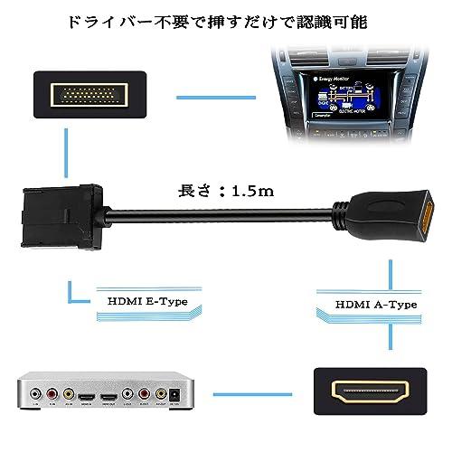 HDMIケーブル Eタイプ〜Aタイプ　メス　トヨタ　ホンダ　日産　ダイハツ　ナビ トヨタ HDMI 変換ケーブル Eタイプ→Aタイプ ホンダ(ギャザズ