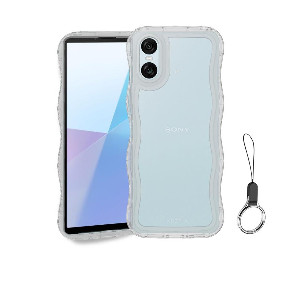 Xperia10 VI ケース クリア ウェーブ エクスペリア 1 VI/SO-52E TPU