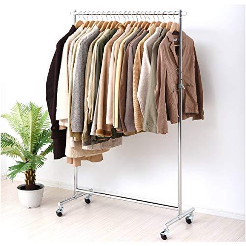 山善(YAMAZEN) ハンガーラック 頑丈 耐荷重85kg シングル 高さ伸縮