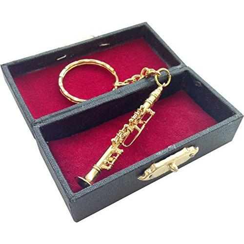 SUNRISE SOUND HOUSE サンライズサウンドハウス ミニチュア楽器 金属製 クラリネット 6cm (リング付き)