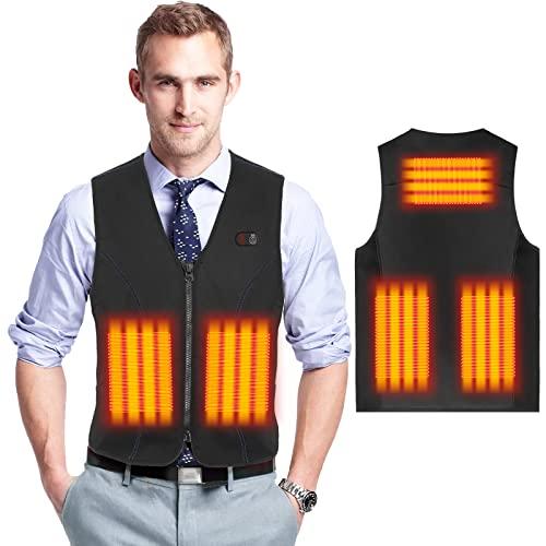 電熱ベスト 電熱ジャケット 前後5箇所発熱 サイズ調節 3段階温度調整 前後独立温度設定 加熱ベスト 電熱ウェア USB充電式 急速発熱 軽量