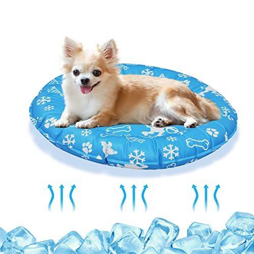 ペット 犬ひんやりベッド 夏用 冷感 マット クッション 冷却ジェル 丸型 暑さ 猛暑対策 接触冷感 耐噛み 防水 丈夫 水洗い 犬用 猫用 犬 Aruced60 あーるストア 通販 Yahoo ショッピング