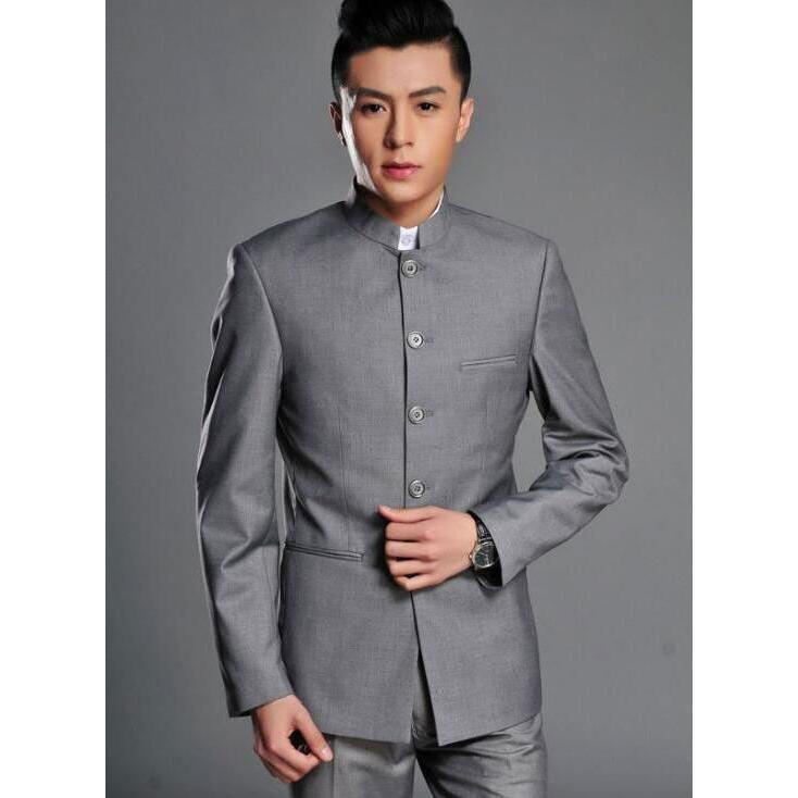 スーツセットアップ メンズ ジャケット パンツ上下2点セット チャイナ風 2枚送料無料 記念日 ビジネススーツ 結婚式イベント細身 通勤カジュアル