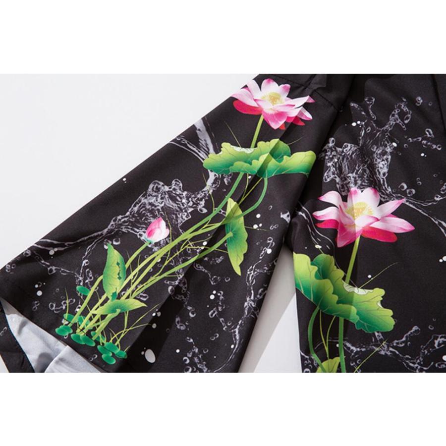 メンズ カーディガン トップス 道服 七分袖 シャツ 浮世絵 花柄 和服 コスプレ プリント カジュアルウェア 日焼け 春夏秋 2枚送料無料 Dd39 A S K 通販 Yahoo ショッピング