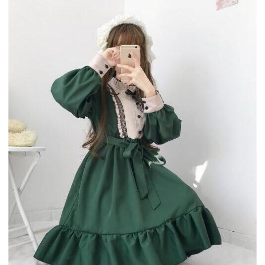 即納コスプレ仮装 ロリータ服 ワンピース レディース 可愛いドレス Lolita 女子高校生服 スカラップドレス 長袖 半袖 舞台演出服 学園祭文化祭 2枚送料無料 G68 A S K 通販 Yahoo ショッピング