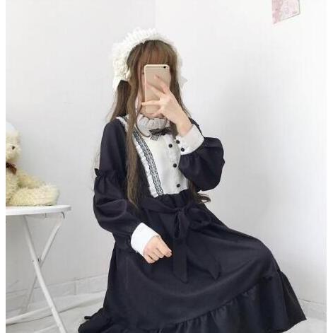 即納コスプレ仮装 ロリータ服 ワンピース レディース 可愛いドレス Lolita 女子高校生服 スカラップドレス 長袖 半袖 舞台演出服 学園祭文化祭 2枚送料無料 G68 A S K 通販 Yahoo ショッピング